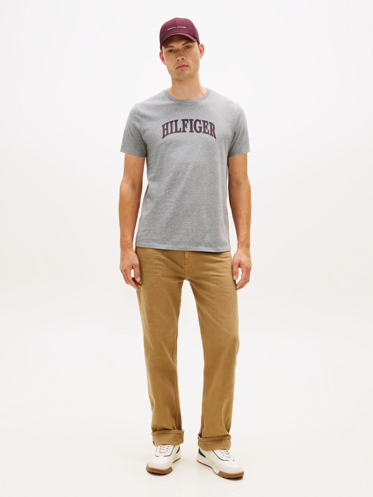 Hilfiger Arch Logo T-Shirt — Grey Heather