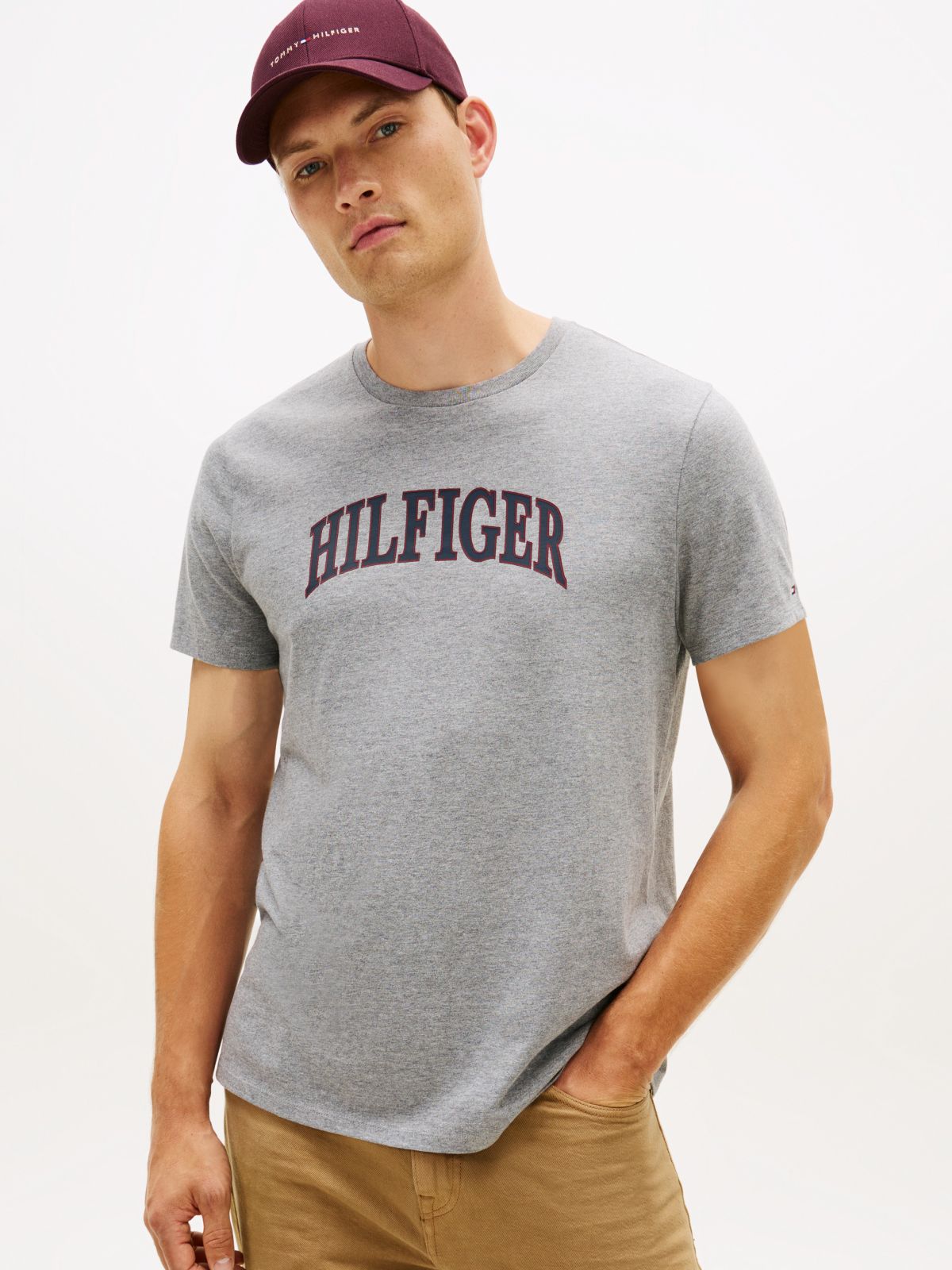 Hilfiger Arch Logo T-Shirt — Grey Heather