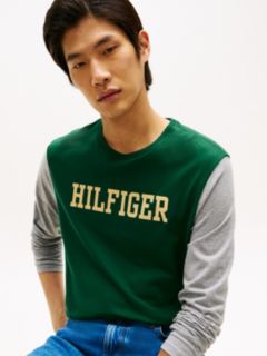 Long-Sleeve Colorblock Hilfiger T-Shirt — Ornamental Green 2