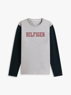 Long-Sleeve Colorblock Hilfiger T-Shirt — Grey Heather 5