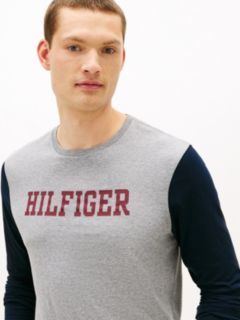 Long-Sleeve Colorblock Hilfiger T-Shirt — Grey Heather 2