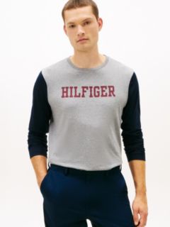 Long-Sleeve Colorblock Hilfiger T-Shirt — Grey Heather 1