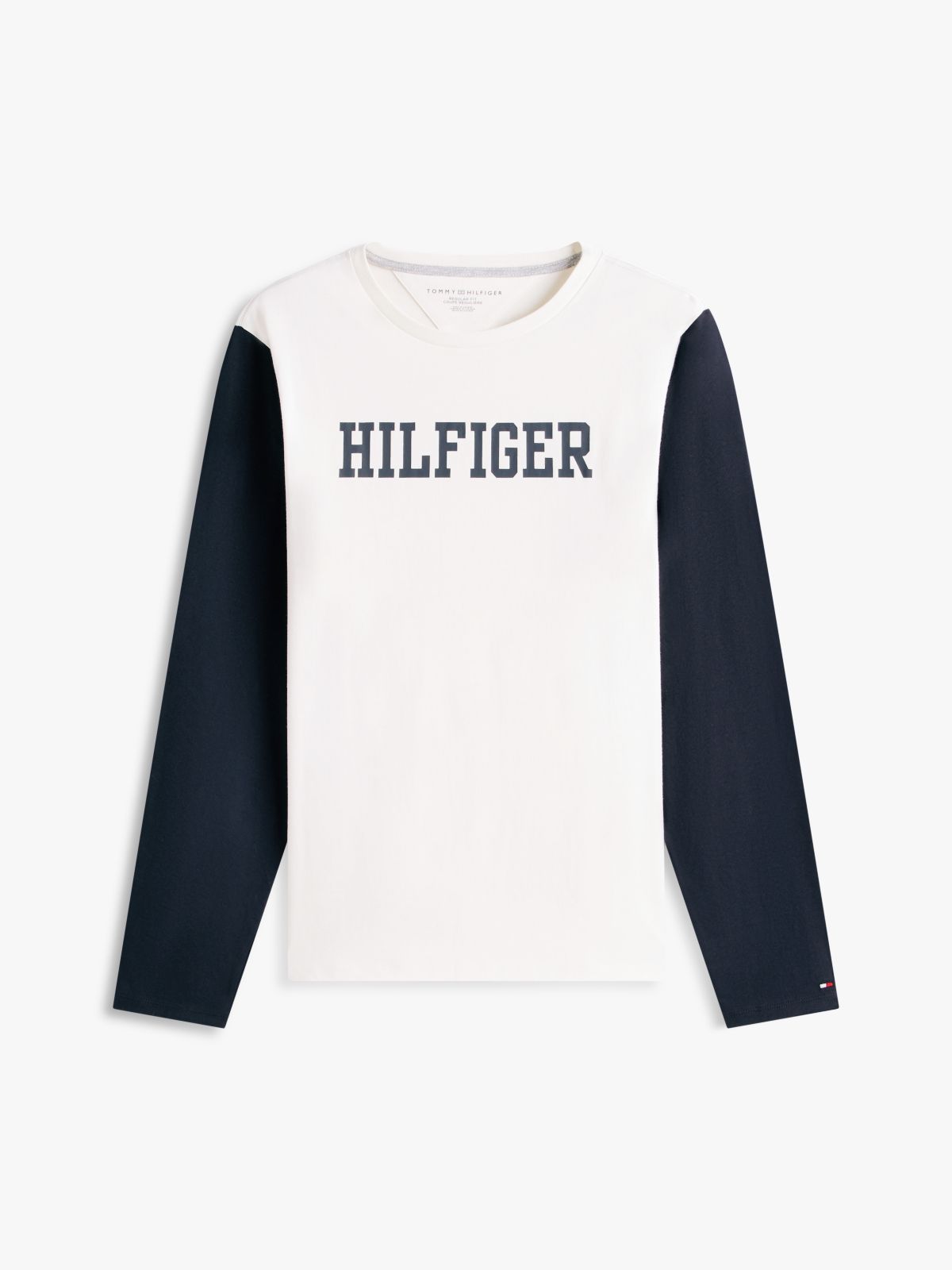 Long-Sleeve Colorblock Hilfiger T-Shirt — Ivory