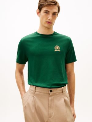 Embroidered Crest Logo T-Shirt, Ornamental Green