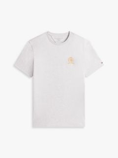 Embroidered Crest Logo T-Shirt — Grey Heather 5
