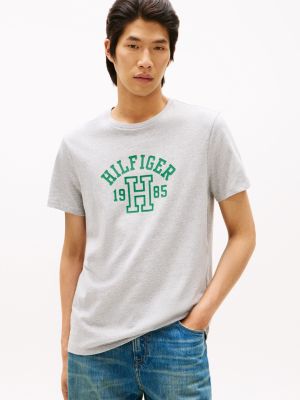 Hilfiger 1985 Logo T-Shirt, Grey Heather