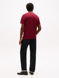 Hilfiger Logo Cotton Interlock T-Shirt — Burgundy 4