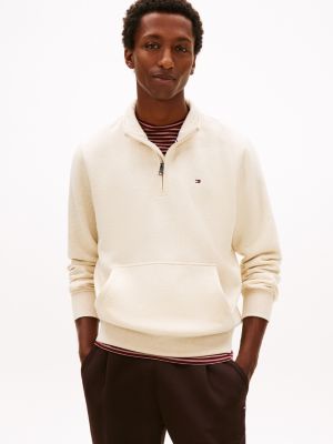 Fleece Quarter-Zip Sweatshirt, Beige Heather