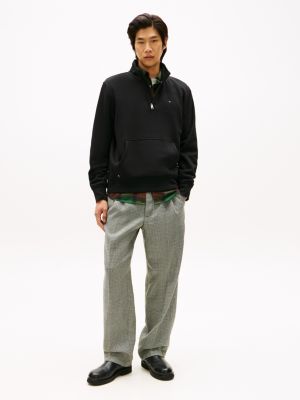 Мужская толстовка Tommy Hilfiger Fleece Quarter-Zip, цвет: Чёрный — фото 3