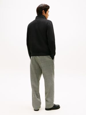 Мужская толстовка Tommy Hilfiger Fleece Quarter-Zip, цвет: Чёрный — фото 4