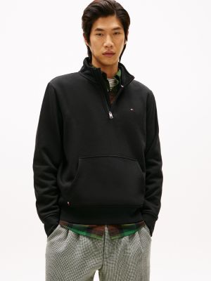 Fleece Quarter-Zip Sweatshirt, Black