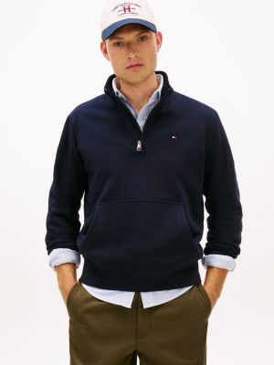 Fleece Quarter-Zip Sweatshirt, Navy