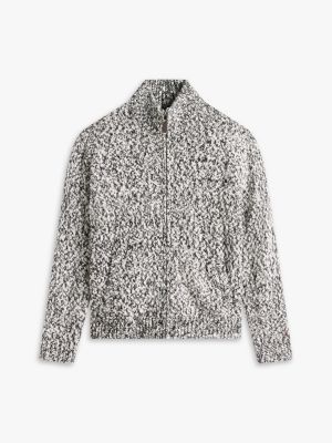 Marled Mockneck Zip Sweater | Tommy Hilfiger USA