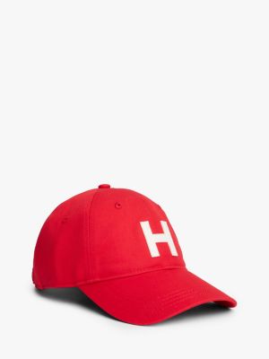 H Logo Patch Baseball Cap, Apple Red