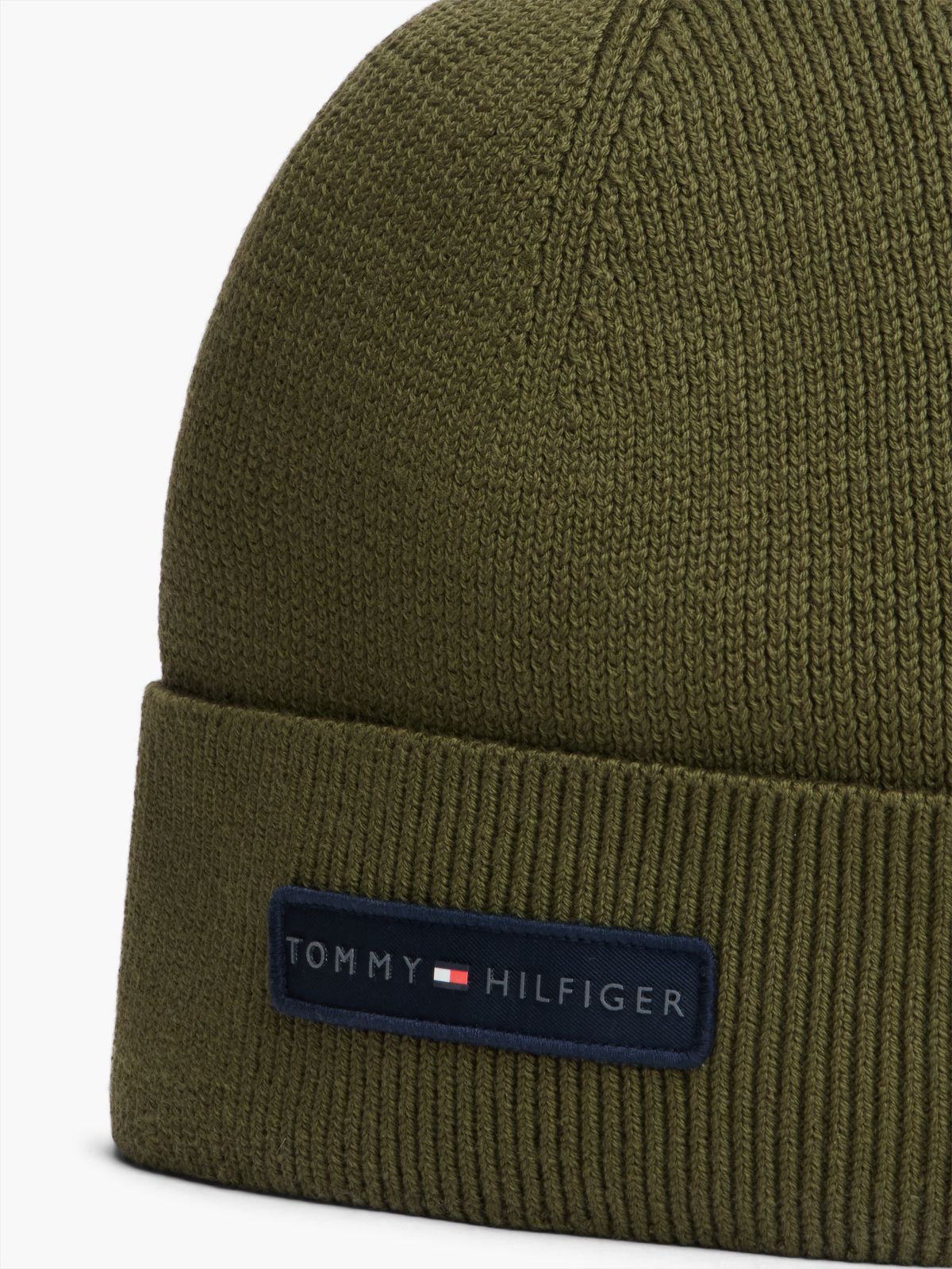 Monotype Patch Rib-Knit Beanie — Huntsman Green