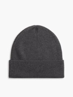 Monotype Patch Rib-Knit Beanie — Grey Heather 2
