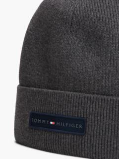 Monotype Patch Rib-Knit Beanie — Grey Heather 3