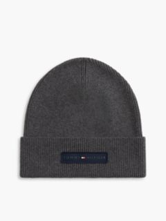 Monotype Patch Rib-Knit Beanie — Grey Heather 1