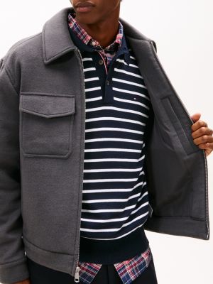 Wool-Blend Zip Jacket | Tommy Hilfiger USA