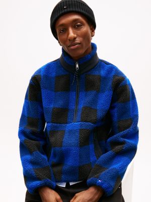 Check Teddy Fleece Quarter-Zip Jacket | Tommy Hilfiger