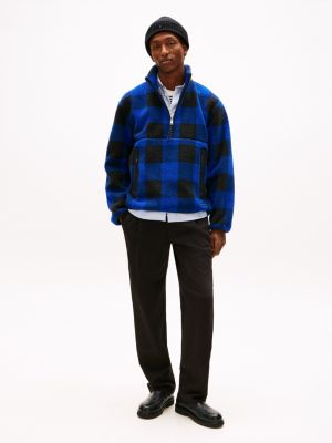 Check Teddy Fleece Quarter-Zip Jacket | Tommy Hilfiger