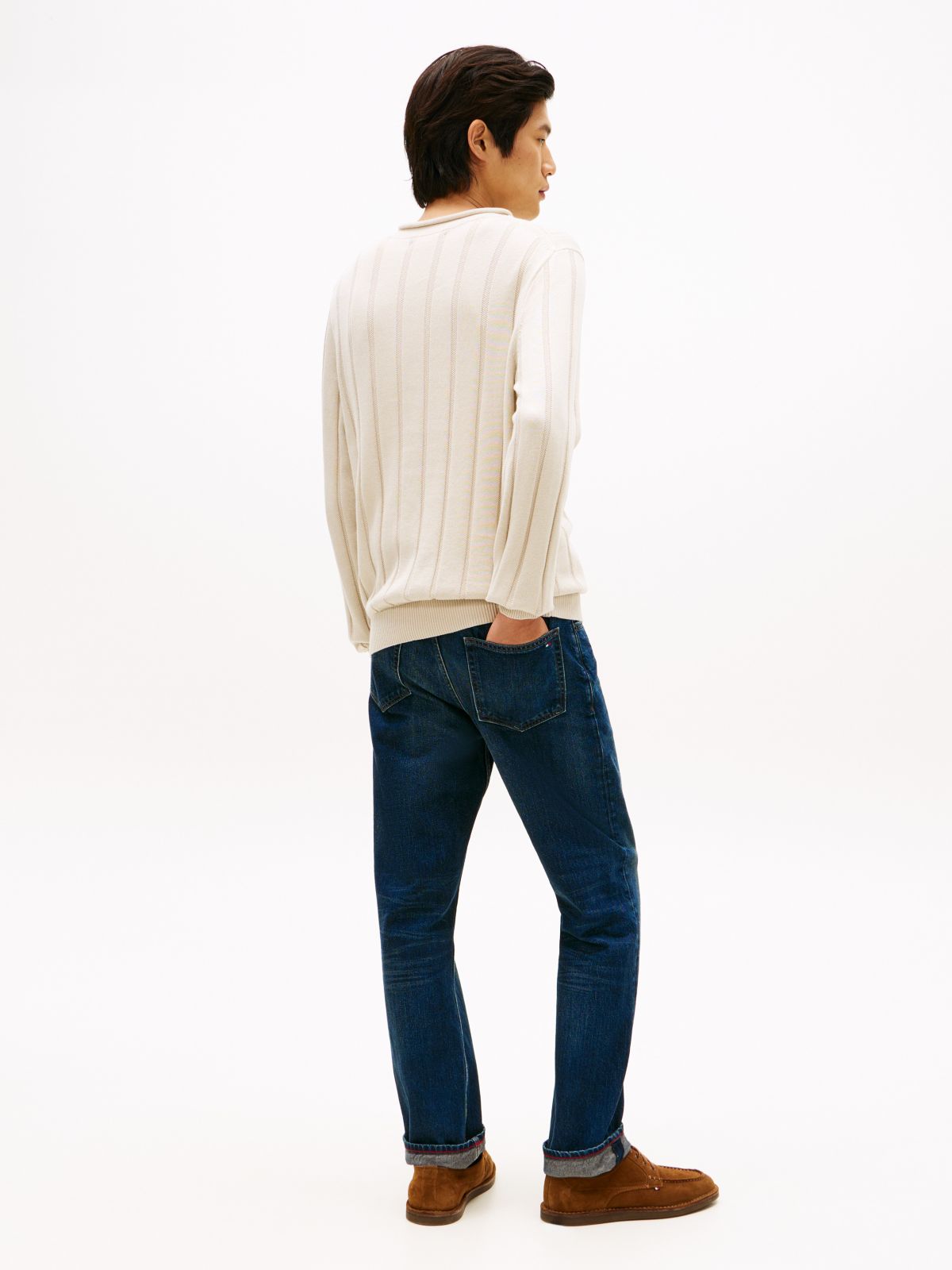 Relaxed Rollneck Sweater — Bleached Stone