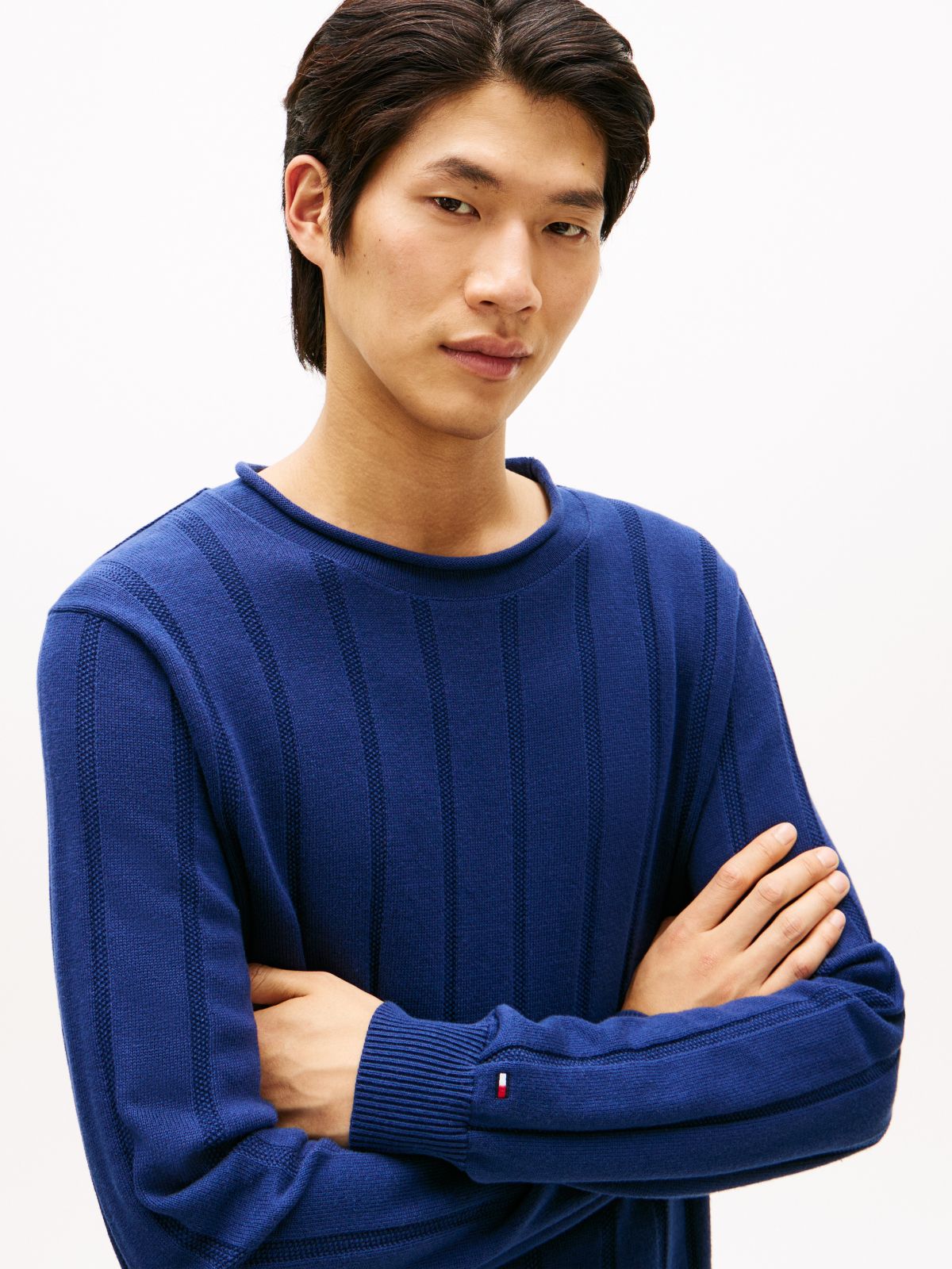 Relaxed Rollneck Sweater — Navy