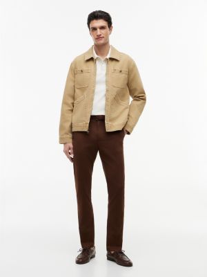 Garment-Dyed Denim Utility Zip Jacket | Tommy Hilfiger USA