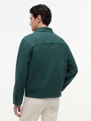 Garment-Dyed Denim Utility Zip Jacket | Tommy Hilfiger