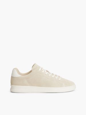 Suede Court Sneaker, Sandalwood