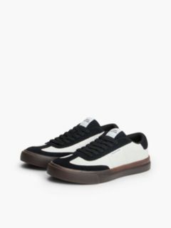 Suede & Leather Vulcanized Sneaker — Ecru 2