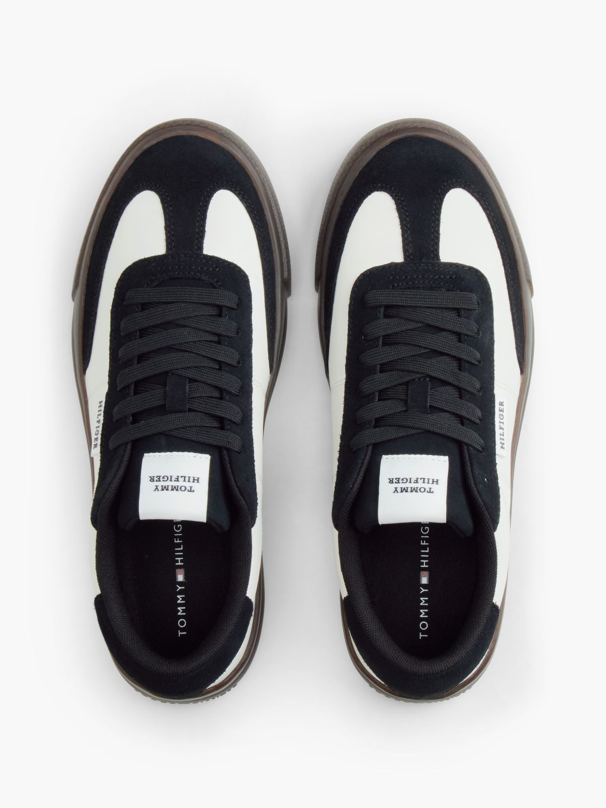 Suede & Leather Vulcanized Sneaker — Ecru