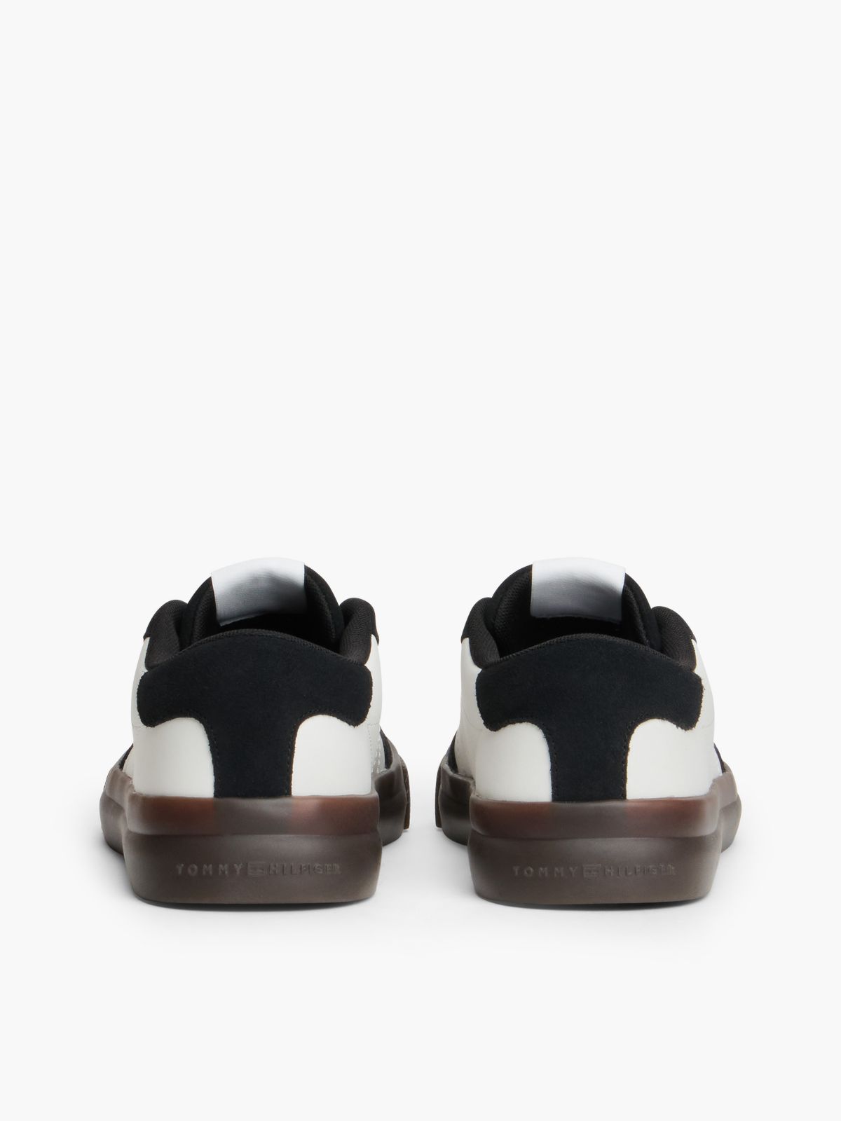 Suede & Leather Vulcanized Sneaker — Ecru