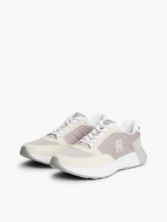 Suede Mix Runner Sneaker — Cream/Sterling Grey 2