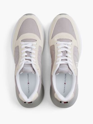 Мужские кроссовки Tommy Hilfiger Suede Mix Runner, цвет: Кремовый / Серый — фото 3