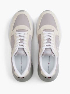 Suede Mix Runner Sneaker — Cream/Sterling Grey 3