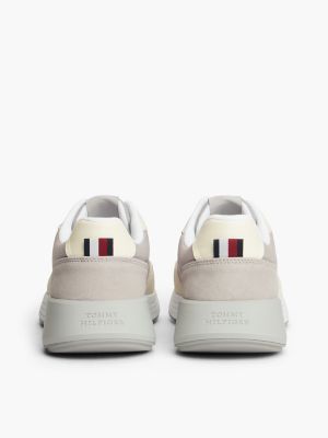 Мужские кроссовки Tommy Hilfiger Suede Mix Runner, цвет: Кремовый / Серый — фото 4