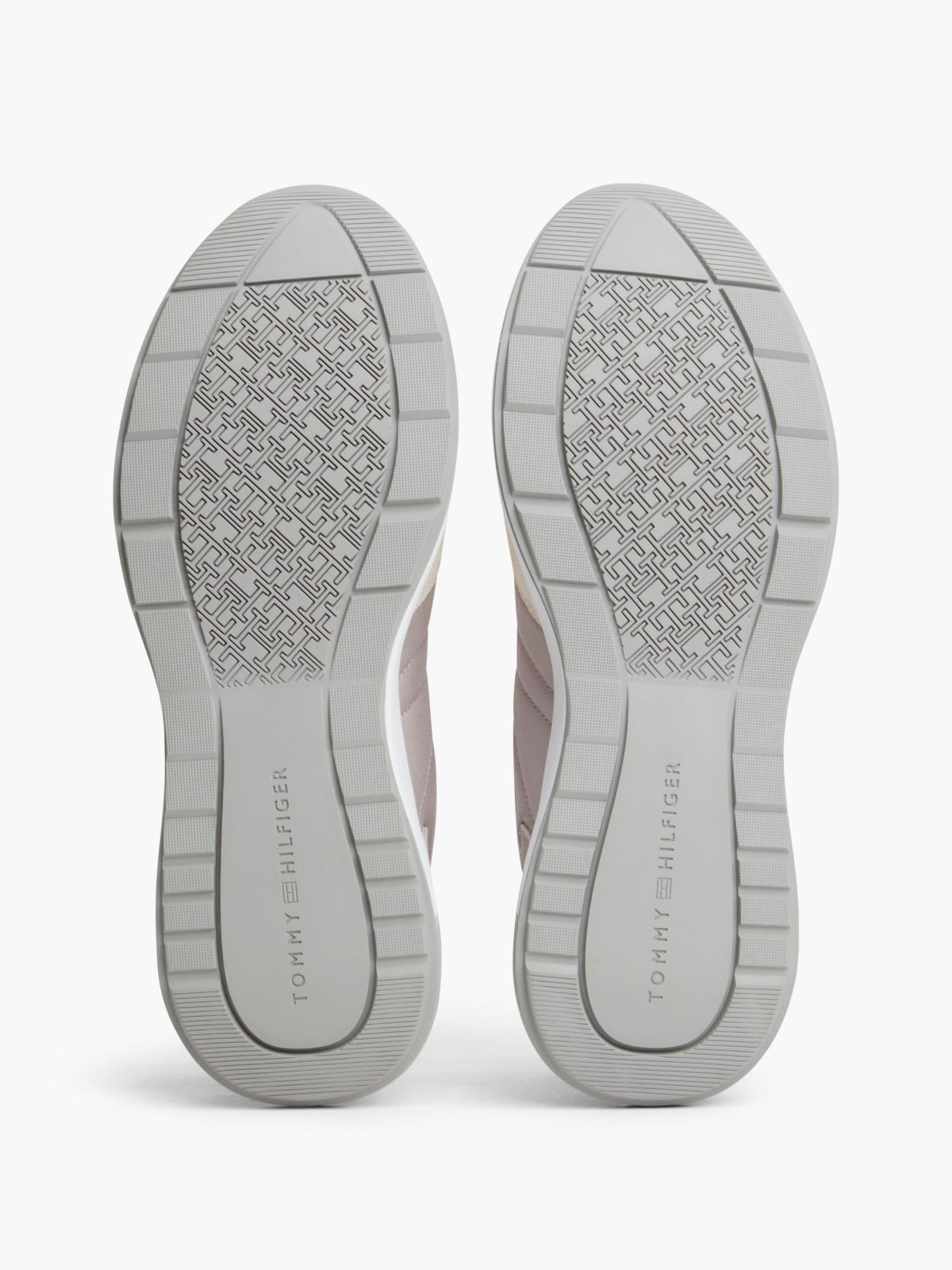 Suede Mix Runner Sneaker — Cream/Sterling Grey