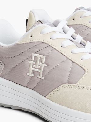 Мужские кроссовки Tommy Hilfiger Suede Mix Runner, цвет: Кремовый / Серый — фото 6