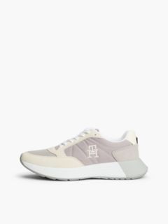 Suede Mix Runner Sneaker — Cream/Sterling Grey 7