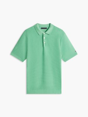 Мужские свитеры Tommy Hilfiger Short-Sleeve Waffled Sweater Polo — фото 5