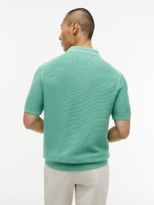 Мужские свитеры Tommy Hilfiger Short-Sleeve Waffled Sweater Polo — фото 4