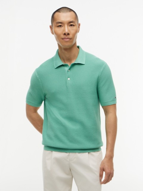 Мужские свитеры Tommy Hilfiger Short-Sleeve Waffled Sweater Polo
