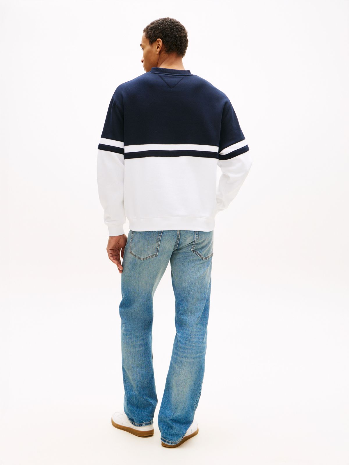 Tommy Logo Colorblock Sweatshirt — Navy