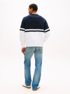 Tommy Logo Colorblock Sweatshirt — Navy 4