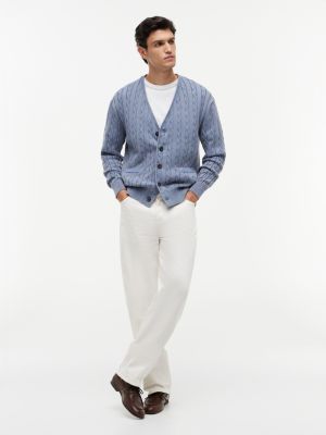 Garment-Dyed Cable Knit Cardigan | Tommy Hilfiger USA