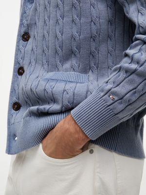 Garment-Dyed Cable Knit Cardigan | Tommy Hilfiger USA