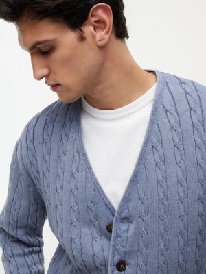 Garment-Dyed Cable Knit Cardigan | Tommy Hilfiger USA