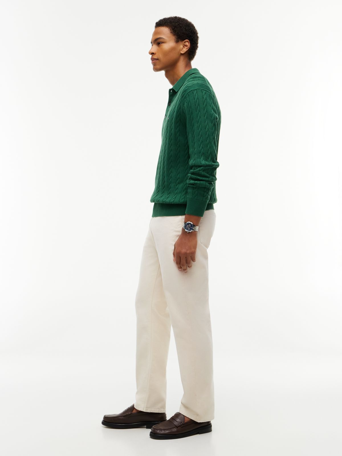 Garment-Dyed Straight Jean — Ecru