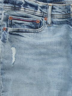 Lightweight Stretch Slim Jean — Light Wash Destroy Denim 8